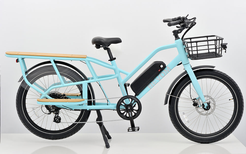 Revom C1 eCargo Ebike Electric Bike in Blue Side View