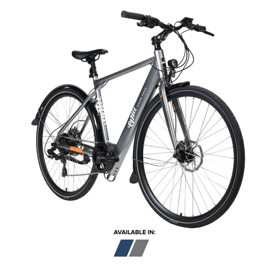 EMU Evo Crossbar Electric Bike Ebike in Grey Front Angled View