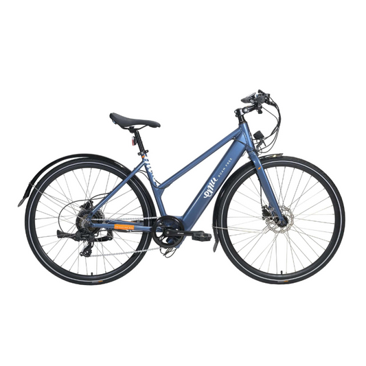 EMU Evo Step Through Electric Bike Ebike In Navy Blue Side View