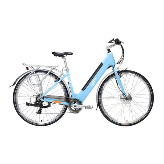 EMU Roam Step Through Electric Bike Ebike In Light Blue Side View 