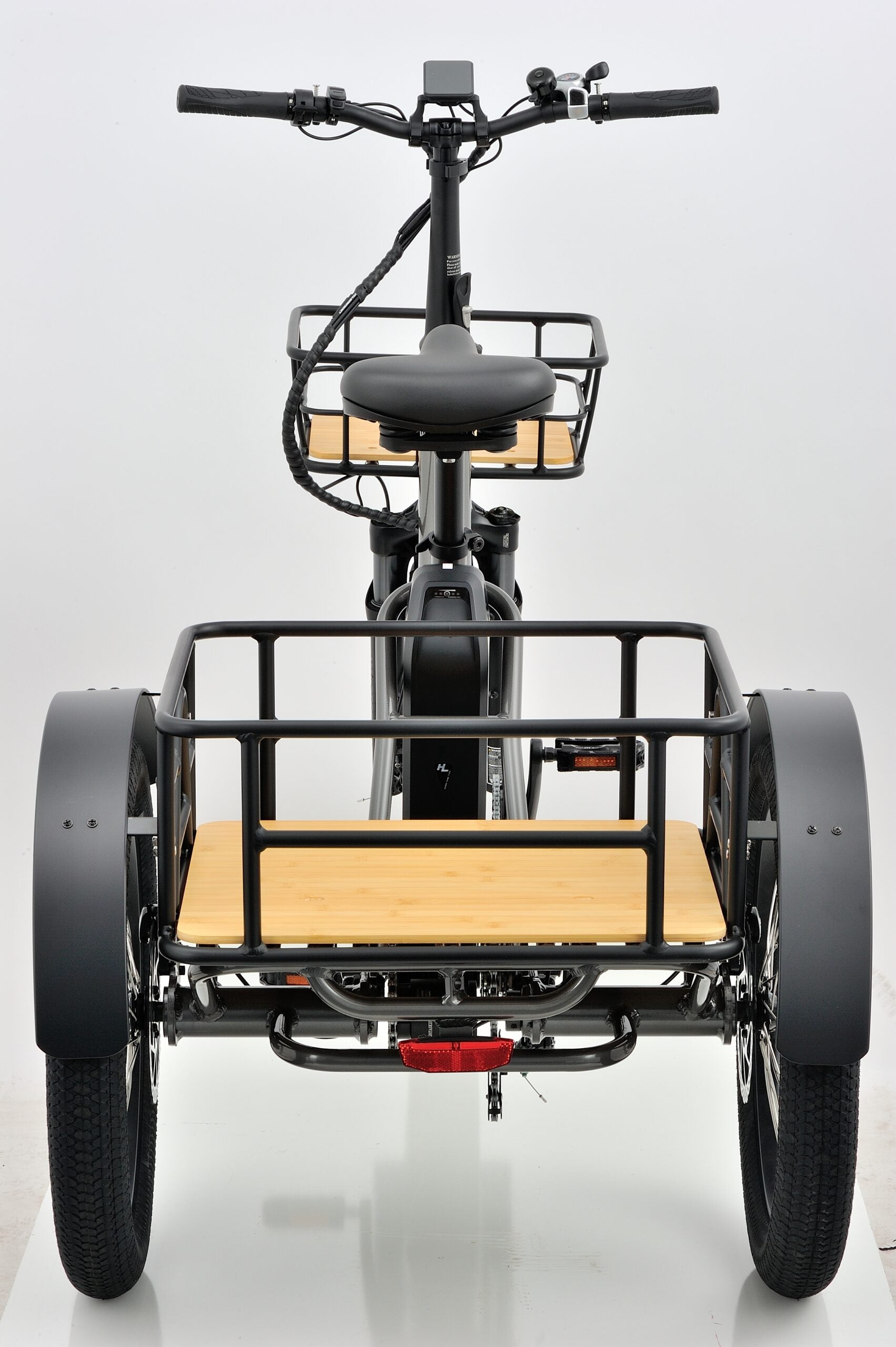 Revom T1F E-Trike Ebike Electric Bike in Grey Rear View