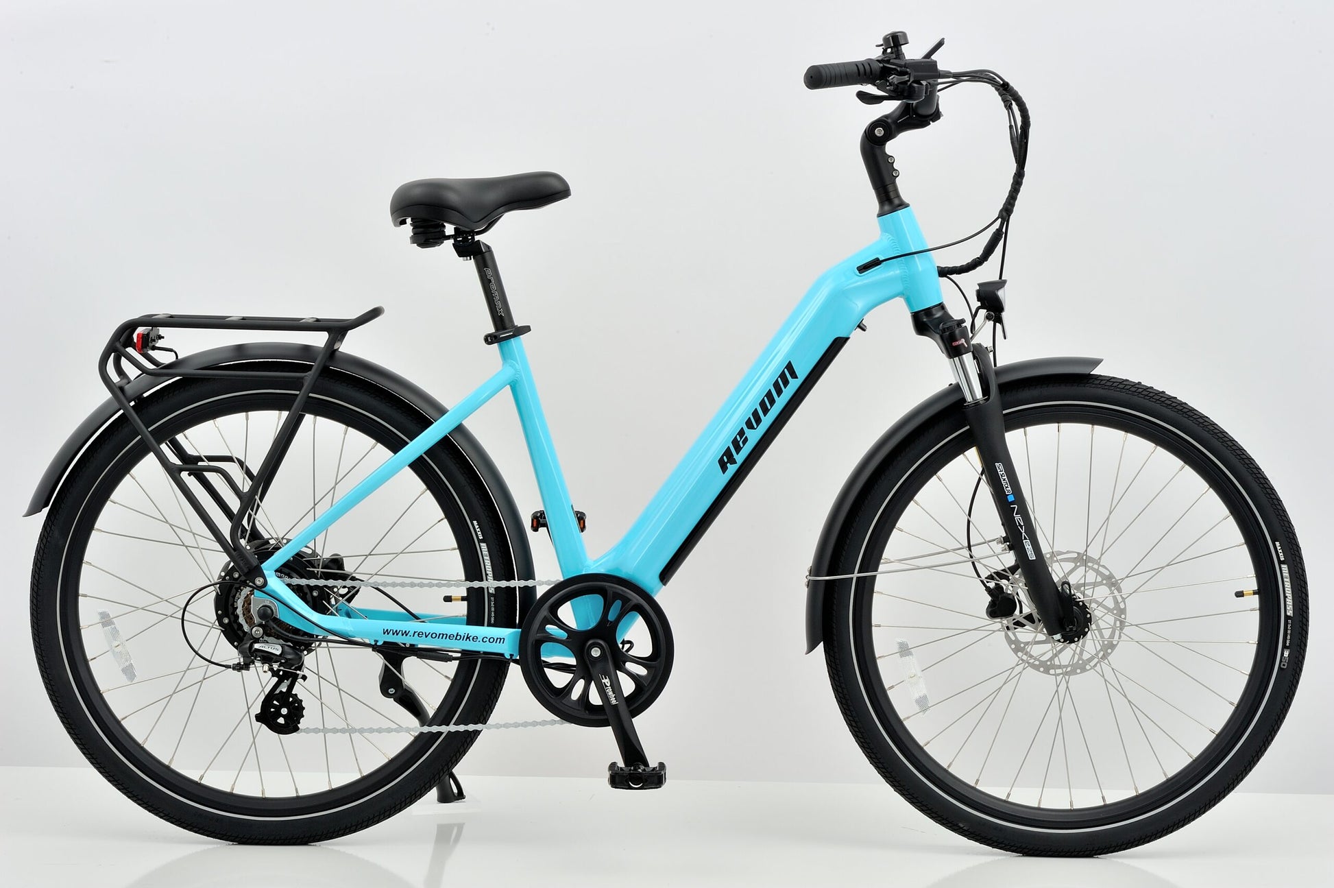 Revom U1 Ebike Electric Bike in Blue Side View