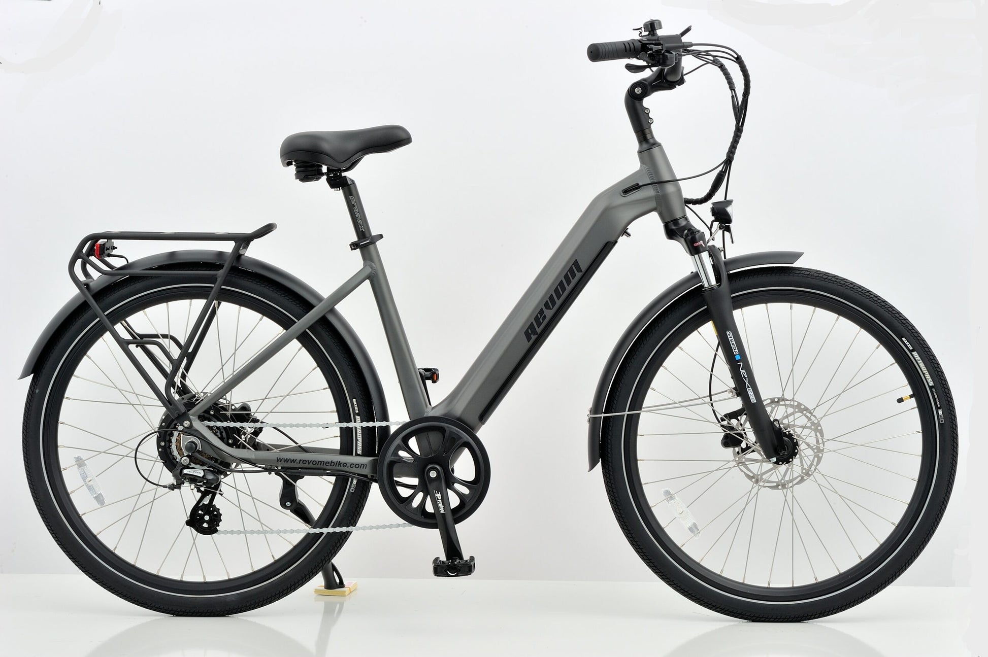 Revom U1 Ebike Electric Bike in Dark Grey Side View 