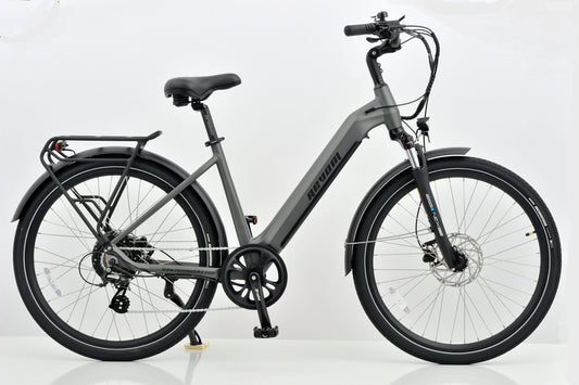 Revom U1 Ebike Electric Bike in Dark Grey Side View 
