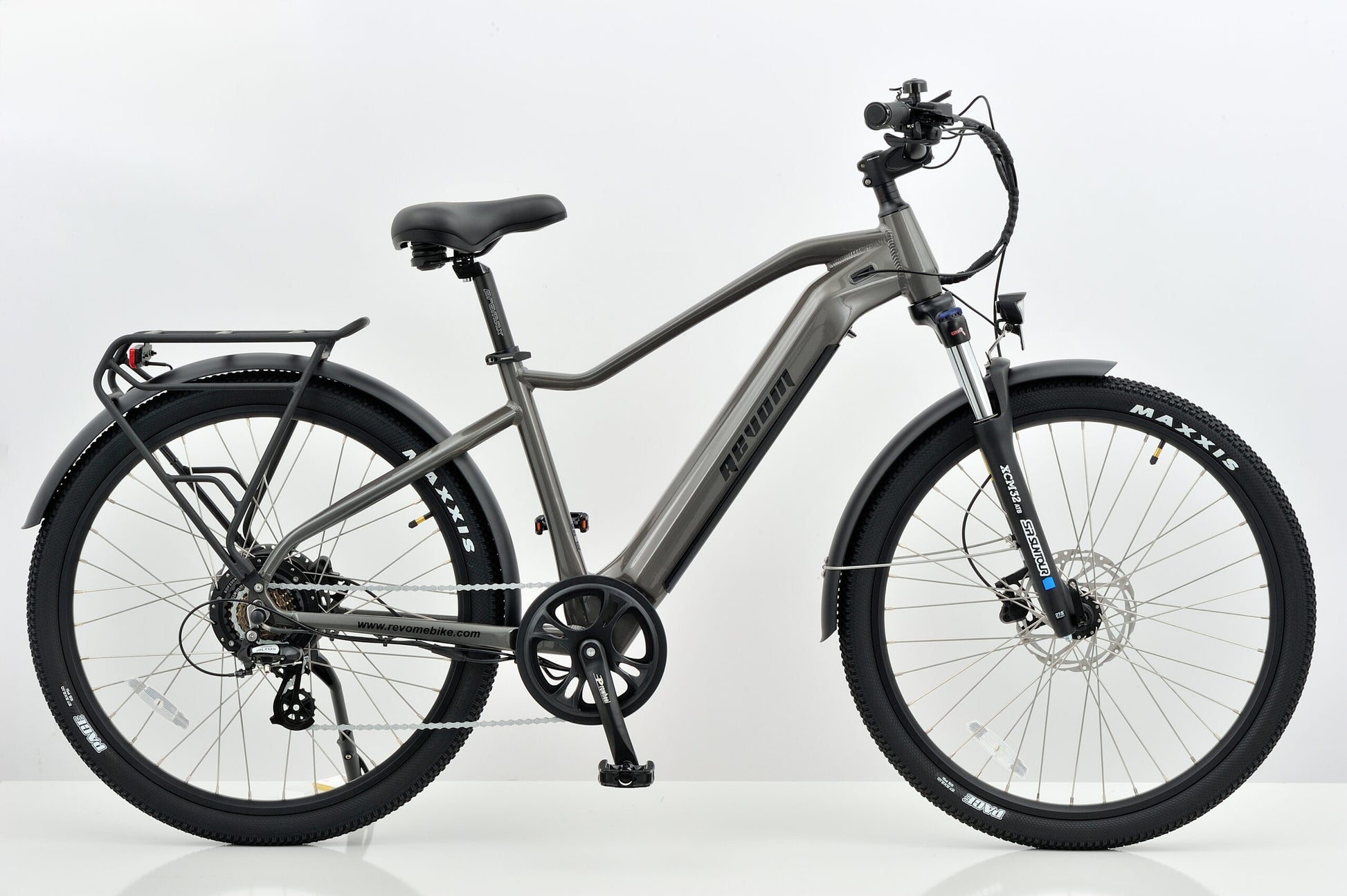Revom U2 Ebike Electric Bike in Dark Grey Side View 